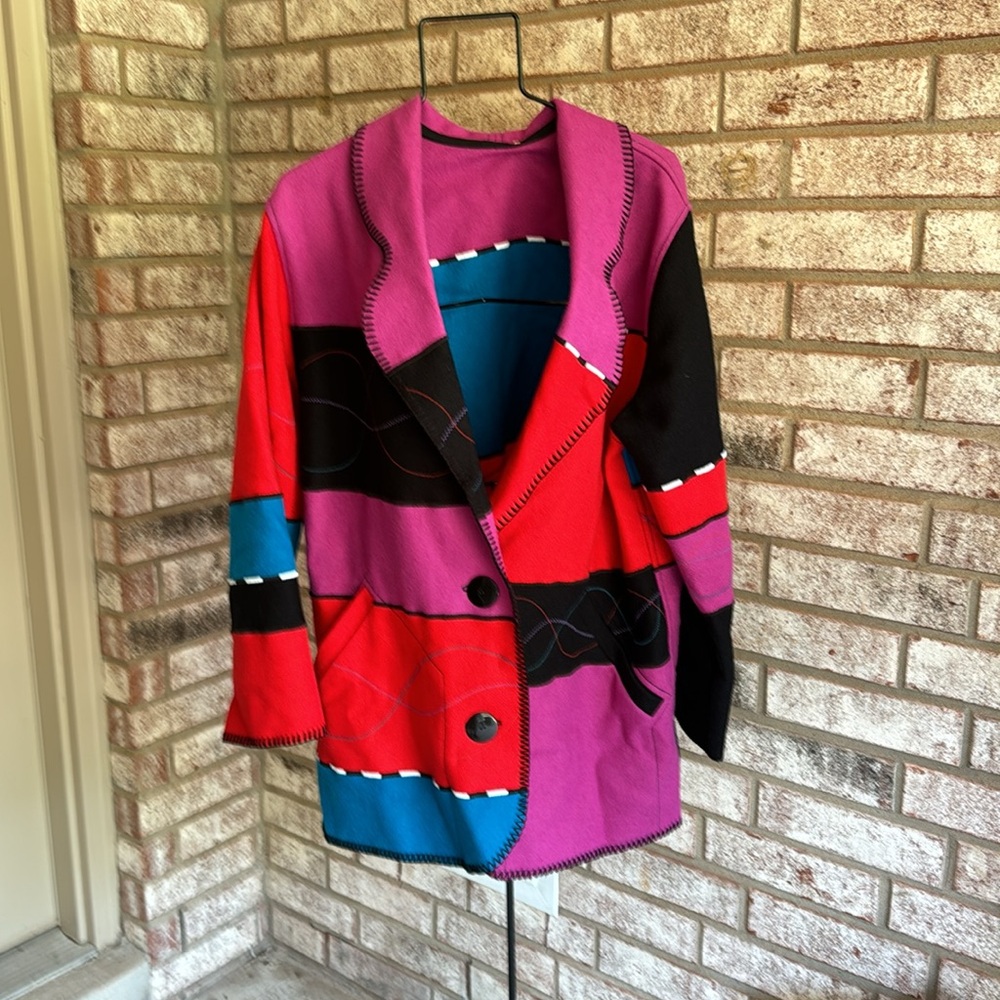 NOS vintage 80s Cindy Owings Designs C O D  USA Montana Jacket Coat sz L todie4